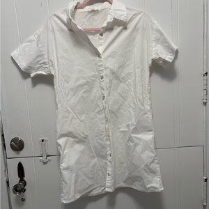 Eileen Fisher Cream Short Sleeve Top